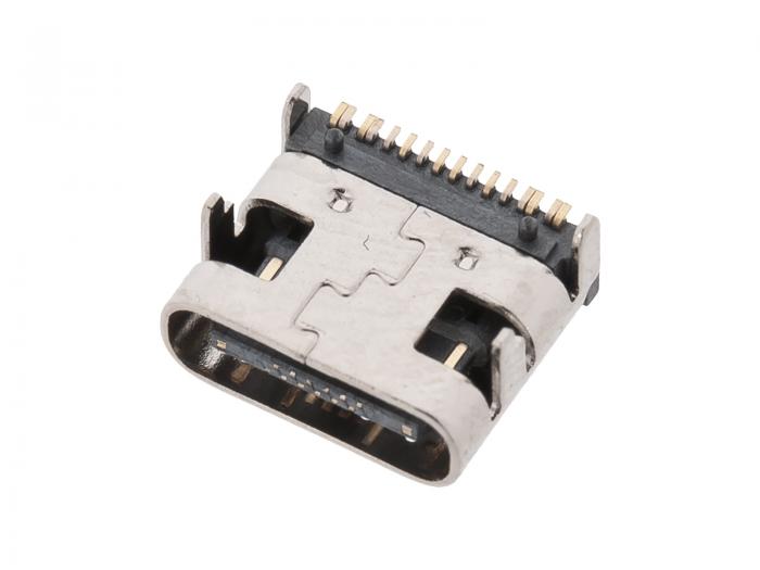 USB-C hona 16-pin pcb vinklad @ electrokit (2 av 2)