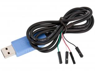 Cable USB to TTL 4-pin (RX/TX/GND) 3.3V female @ electrokit