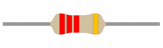 Resistor carbon film 0.25W 2.2kohm (2k2) @ electrokit