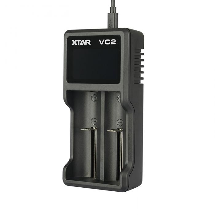 Battery charger Li-Ion LCD 1A for 2x 18650 Xtar VC2 @ electrokit (3 of 5)