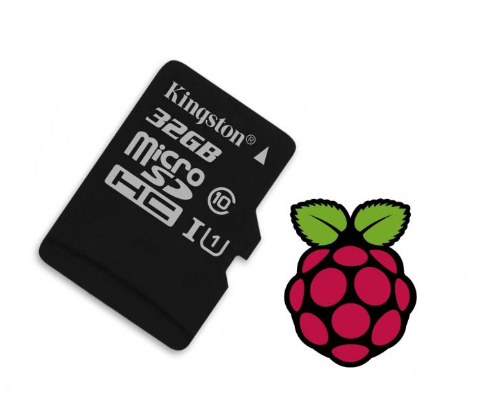Memory card SDHC 32GB incl Raspberry Pi OS @ electrokit (1 of 1)