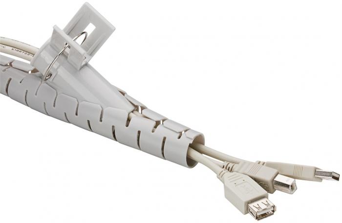 Cable tube 2.5m grey @ electrokit (2 of 2)
