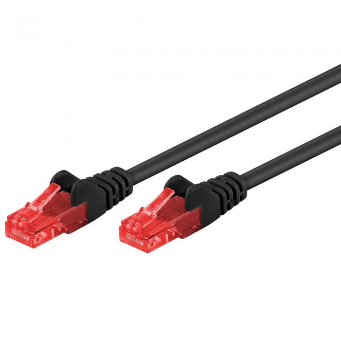 UTP Cat6 patch cable 3m black CCA @ electrokit (1 of 1)