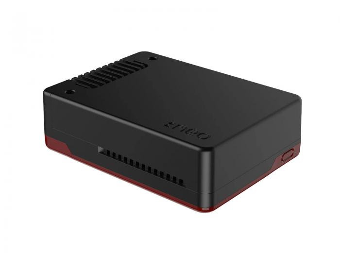 Argon NEO inbyggnadslåda för Raspberry Pi 5 svart/röd @ electrokit