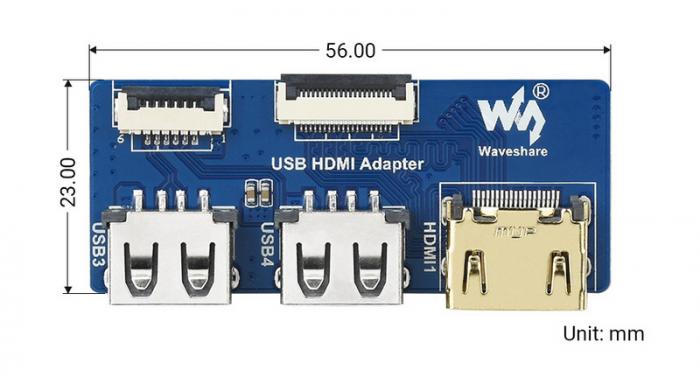 CM4 Mini Base Board USB- och HDMI-adapter @ electrokit