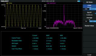Analog modulation analysis option SSA5000-AMA @ electrokit