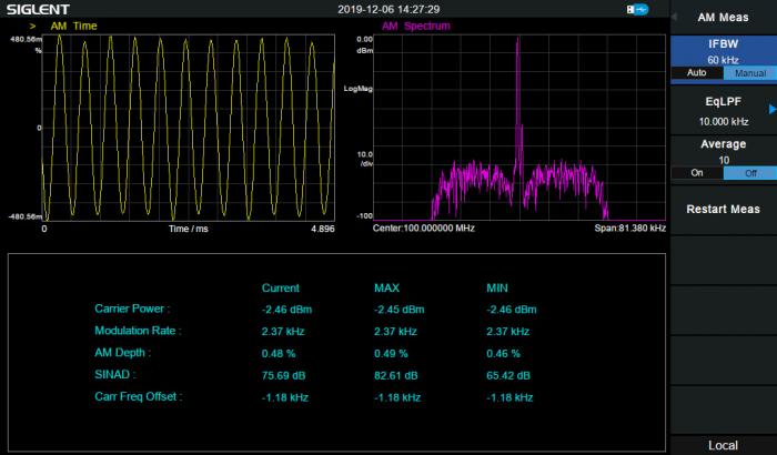 Analog modulation analysis option SSA5000-AMA @ electrokit (1 of 1)