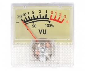 VU-meter 40x40mm vit @ electrokit