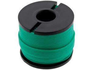 Hookup wire AWG30 silicone 15m - green @ electrokit