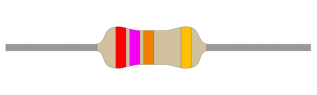 Resistor carbon film 0.25W 27kohm (27k) @ electrokit