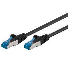 S/FTP Cat6a nätverkskabel 1.5m svart LSZH Cu @ electrokit