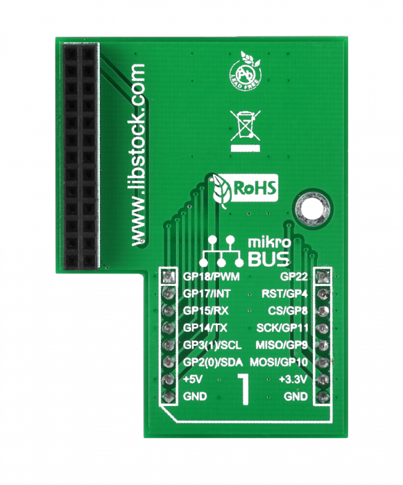 Pi click shield - connectors soldered @ electrokit (2 av 5)