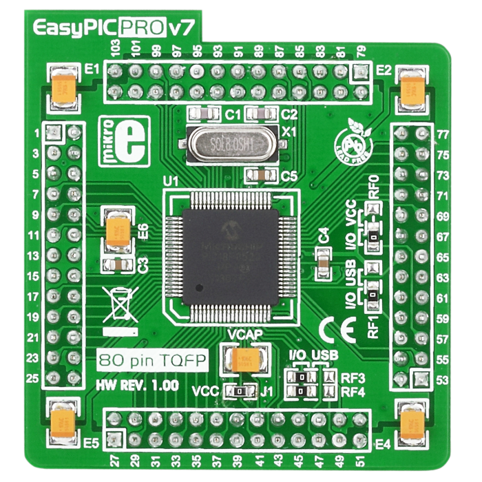 EasyPIC PRO v7 MCUcard with PIC18F8520 @ electrokit (1 of 1)