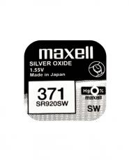 Knappcellsbatteri silveroxid 371 SR920 Maxell @ electrokit