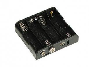 Battery holder 4xAA snap @ electrokit