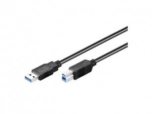 USB-kabel USB3.0 A hane - B hane 1.8m @ electrokit