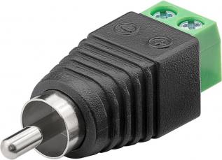 Adapter RCA plug screw terminal @ electrokit