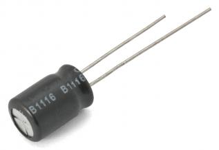 El.lyt 10uF 100V 105C ø8x12mm bipolar @ electrokit