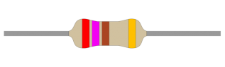 Resistor carbon film 0.25W 270ohm (270R) @ electrokit