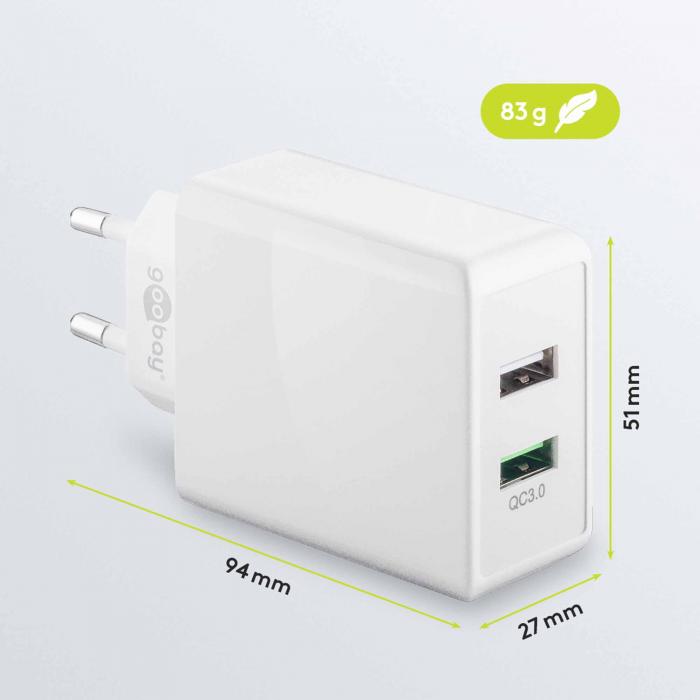 USB fast charger QC 3.0 28W white @ electrokit (3 of 4)