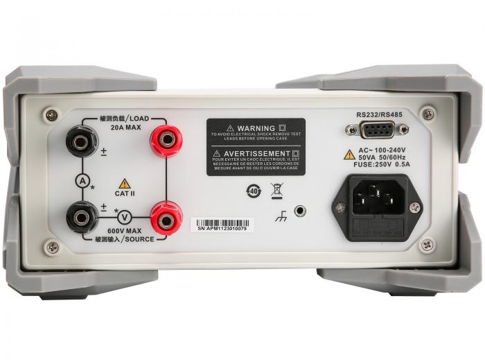 Power meter AC+DC 0.5-600V 0.5mA-20A 40-400Hz UNI-T UTE9802+ @ electrokit (4 of 4)