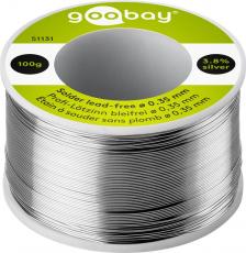 Solder wire Sn/Cu/Ag 0.35mm 100g lead free @ electrokit