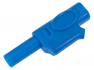 Banana plug 4mm insulated stackable blue @ electrokit