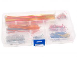 Hook-up wires w. pins for breadboard 420pcs @ electrokit