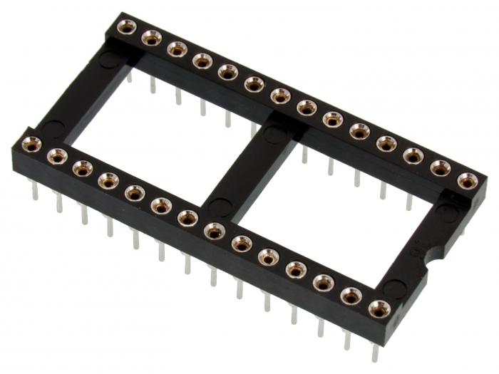 DIL-socket lathed 28-pin 0.6