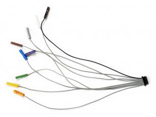 Bus Pirate 5 kabelset aux färgkodad @ electrokit
