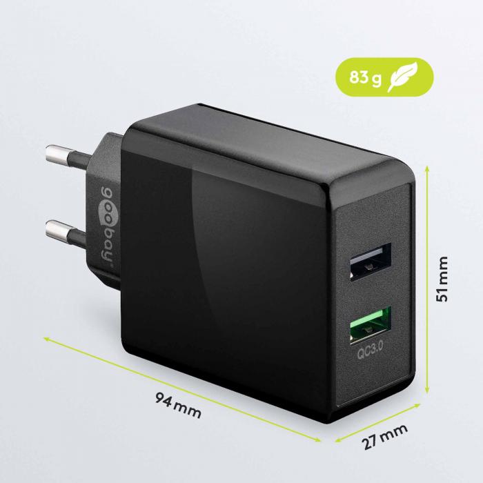 USB fast charger QC 3.0 28W black @ electrokit (4 of 4)