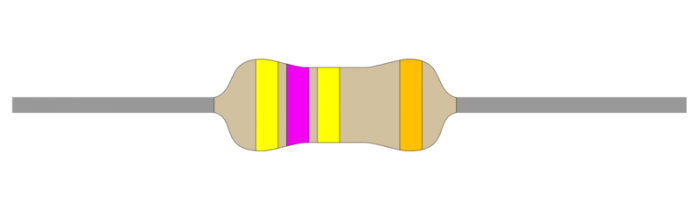 Resistor carbon film 0.25W 470kohm (470k) @ electrokit (1 of 1)