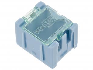 Komponentbox med lock - blå @ electrokit
