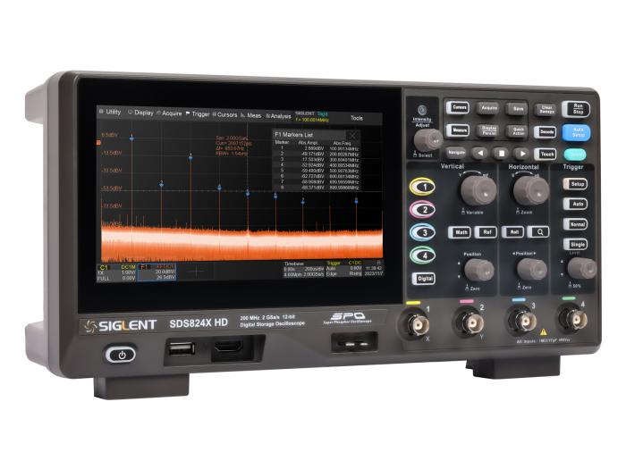 Oscilloscope 200MHz 4-ch 12-bit Siglent SDS824X HD @ electrokit (5 of 11)