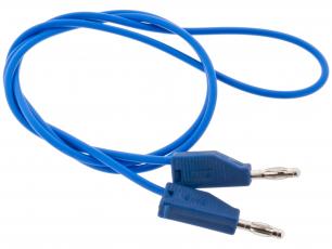 Test lead 4mm banana plug blue 1m @ electrokit