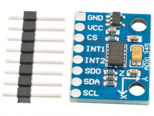 ADXL345 accelerometer 3-axel monterad på kort @ electrokit