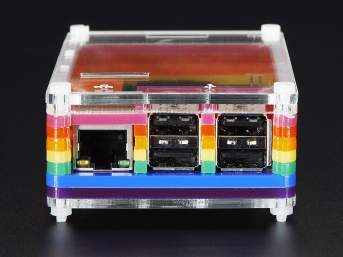 Enclosure for Raspberry Pi Mod B+ Rainbow PiBow @ electrokit (3 of 4)