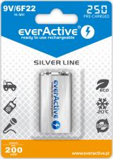 Rechargeable 9V battery 250mAh everActive @ electrokit