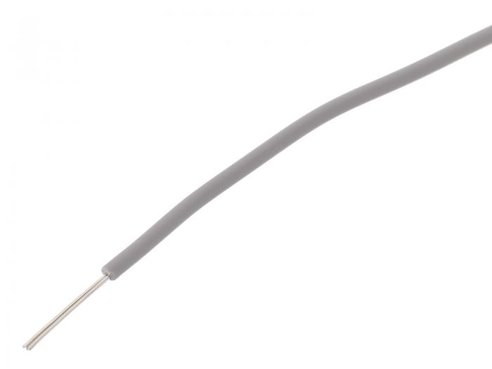 Hook-up wire AWG24 stranded - gray /m @ electrokit (1 of 1)
