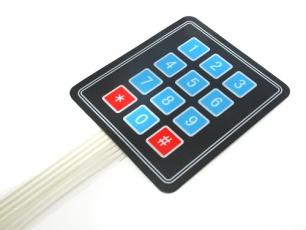 Keyboard membrane 3x4 X-Y @ electrokit