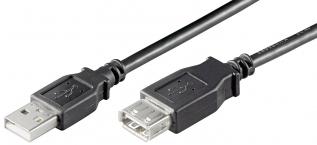 USB-kabel A-hane - A-hona 3m @ electrokit