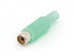 RCA jack cable green @ electrokit