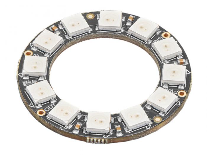 NeoPixel ring 12 RGB LEDs 37mm @ electrokit (1 of 4)