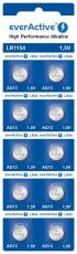 LR44 alkaline button cell 1.5V everActive 10-pack @ electrokit