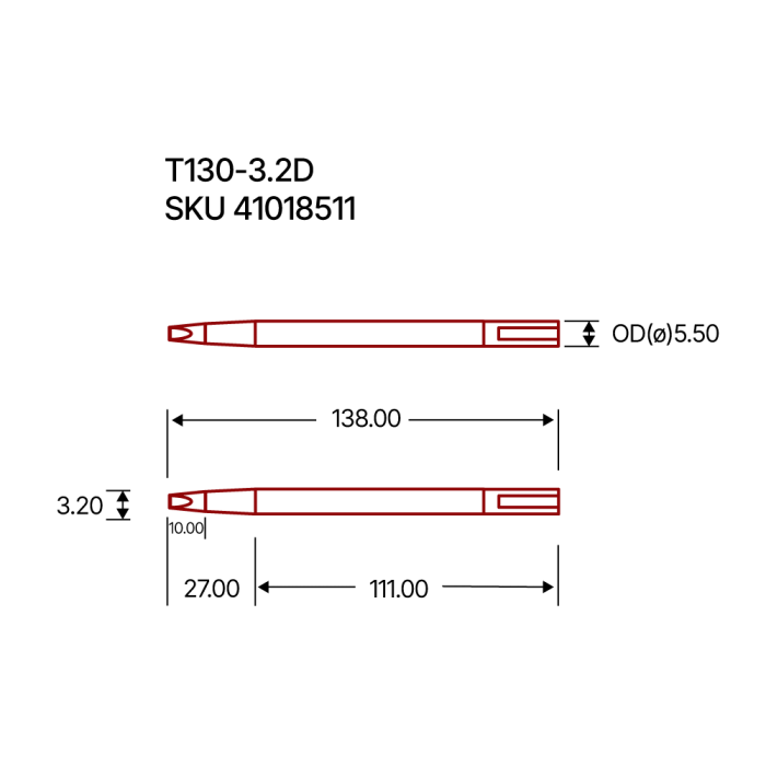 Solder tip T130-3.2D @ electrokit (2 of 2)