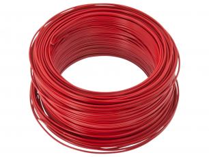 Hook-up wire AWG20 solid core - red /m @ electrokit