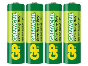 Batteri 1.5V R6 / AA GP Greencell 4-pack @ electrokit