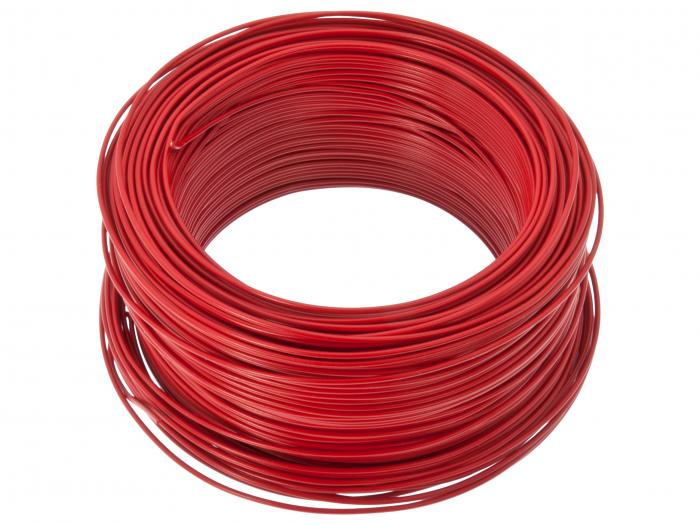 Hook-up wire AWG20 solid core - red /m @ electrokit (1 of 2)