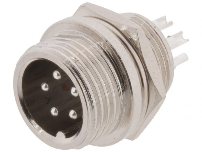 Connector GX12 plug 5-pin chassi @ electrokit (1 of 2)