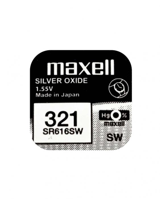 Knappcellsbatteri silveroxid 321 SR616 Maxell @ electrokit (1 av 2)